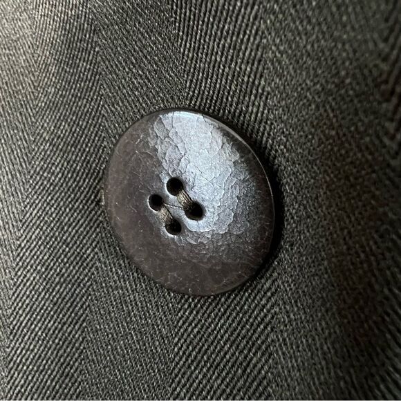 Armani Collezioni Italian Wool Olive Career Dark Academia Blazer Jacket SZ M - Picture 6 of 15